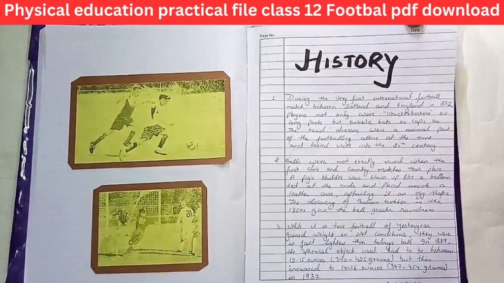 physical education practical file class 12 football pdf download