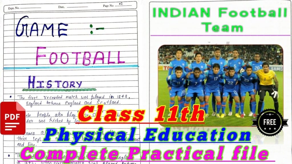 Physical education practical file class 11 football pdf download